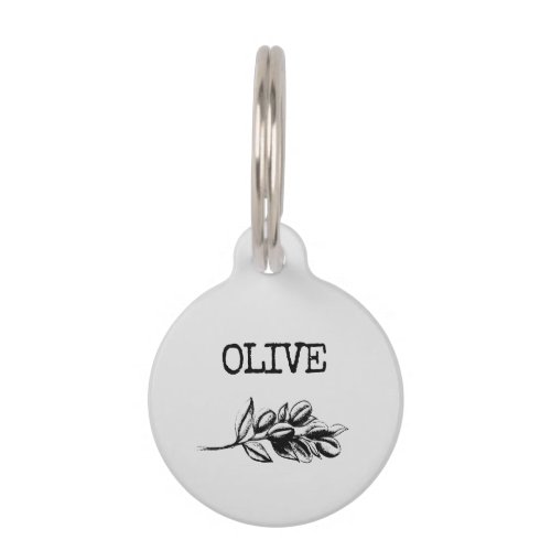 Olive Pet ID Tag