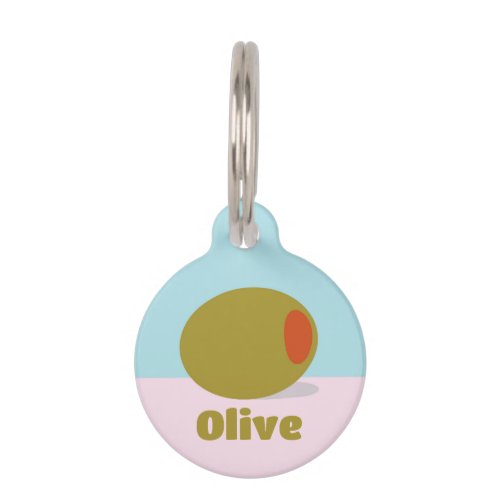 Olive Pet ID Tag