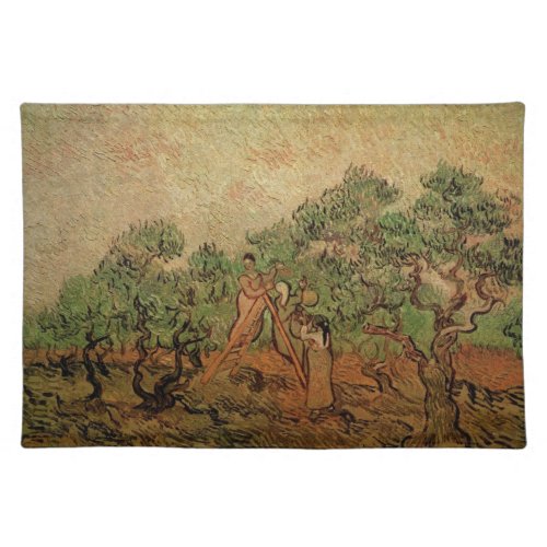Olive Picking by Vincent van Gogh Cloth Placemat