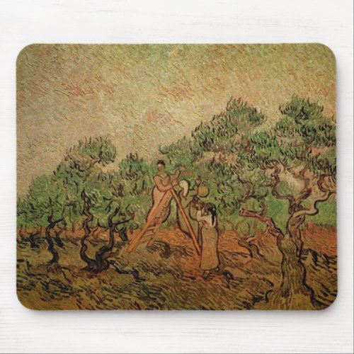 Olive Picking by Vincent van Gogh Mouse Pad