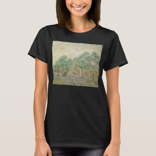 Olive Picking by Vincent van Gogh Vintage Art T_Shirt