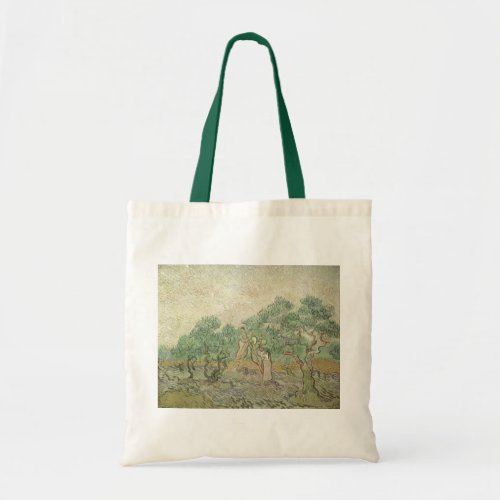 Olive Picking by Vincent van Gogh Vintage Art Tote Bag