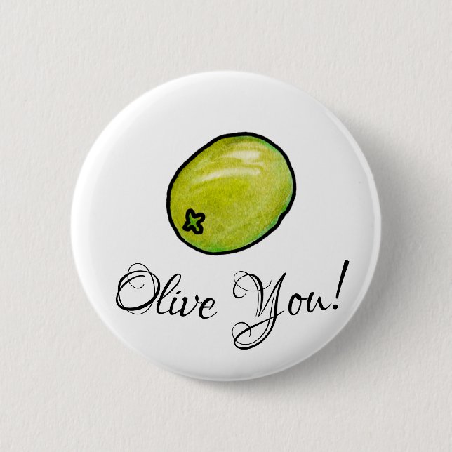 Olive Pinback Button (Front)