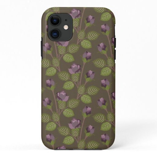 Olive Pretty Purple Flowers Case-Mate iPhone 5 iPhone 11 Case