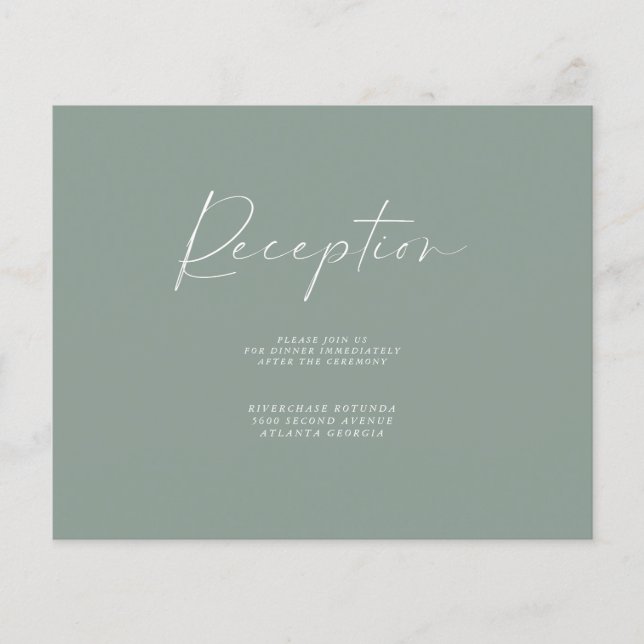 Olive Reception Information Insert |Budget Flyer (Front)