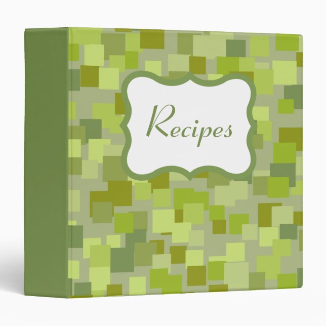 Olive Retro Recipe Binder (Front/Spine)