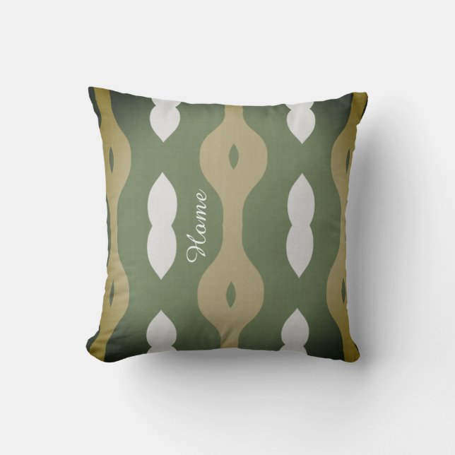 Olive Rhythm Nordic Atelier  Throw Pillow (Front)