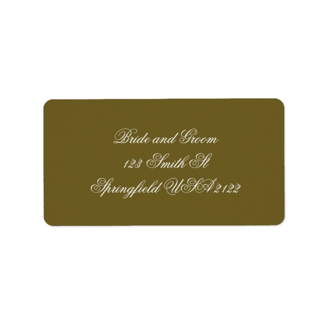 Olive Rococo Return Address Label (Front)