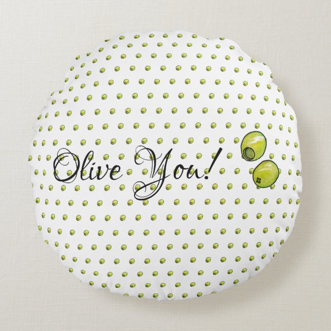 Olive Round Pillow (Front)