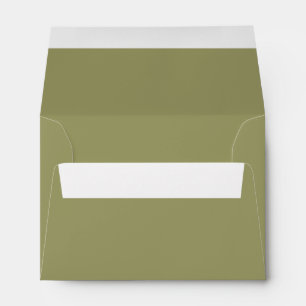 Olive Sage Green A6 4x6 Inside Color Envelope