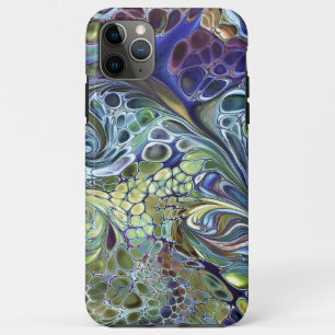 Olive sage green, purple blue burgundy abstract iPhone 11 pro max case