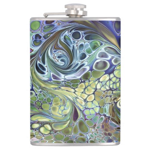 Olive sage green purple blue burgundy abstract flask