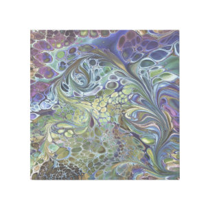 Olive sage green, purple blue burgundy abstract gallery wrap