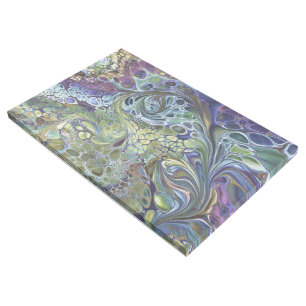 Olive sage green, purple blue burgundy abstract gallery wrap