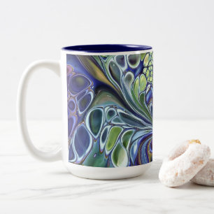 Olive sage green, purple blue burgundy coffee mug