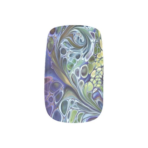 Olive sage green purple blue burgundy minx nail art