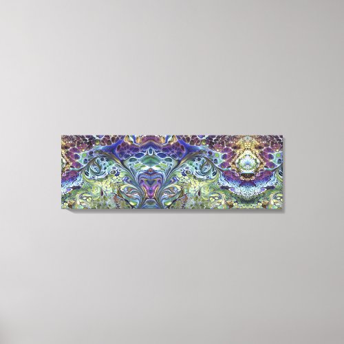 Olive sage green purple blue Leafy abstract Canvas Print