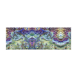 Olive sage green, purple blue Leafy abstract Canvas Print