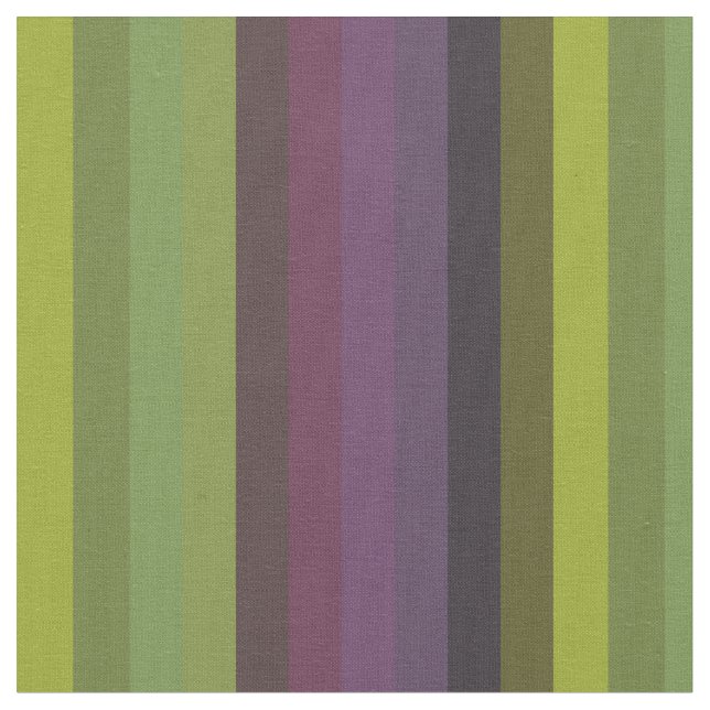 Olive, Sage & Plum Moody Vertical Stripes Fabric (Close Up)