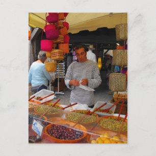 Olive seller French market Postcard