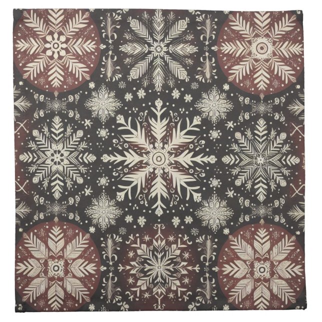 Olive Snow Cotton Napkins (set of 4) (Front)