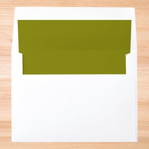 Olive Solid Color  Envelope Liner