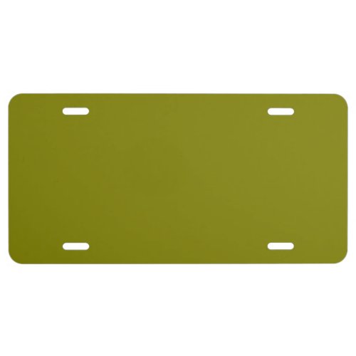 Olive Solid Color License Plate