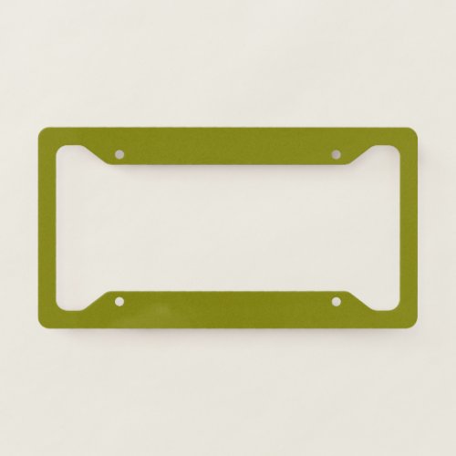 Olive Solid Color License Plate Frame