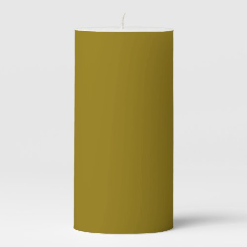  Olive  solid color  Pillar Candle