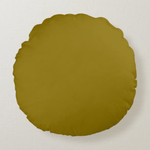 Olive (solid color) Round Pillow