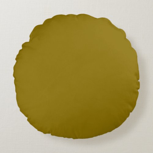  Olive  solid color  Round Pillow