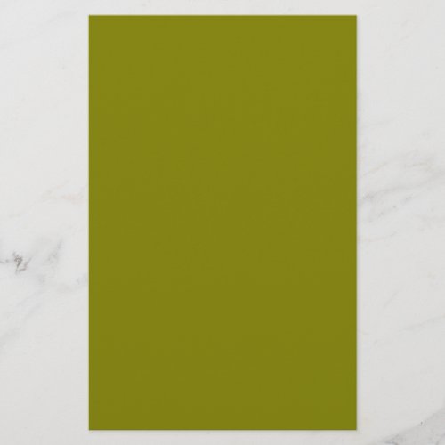 Olive Solid Color Stationery