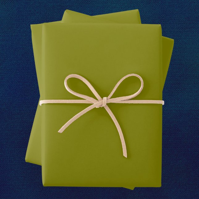 Olive Solid Color Wrapping Paper Sheets (Creator Uploaded)