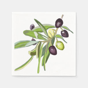 Olive Spray Napkins