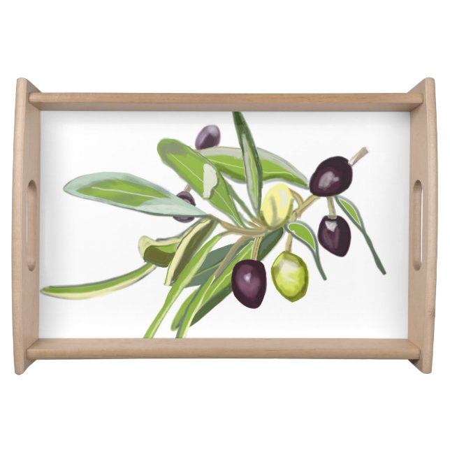 Olive Spray   Serving Tray (Front)