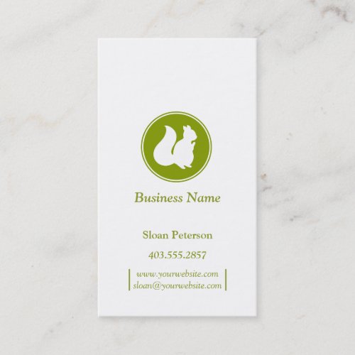 Olive Squirrel Business Card