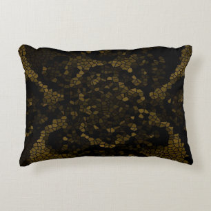 Olive Stained Glass Butterfly Accent Pillow