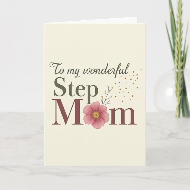 Olive Step Mom Gratitude Card (Front)