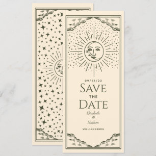 Olive Sun and Moon Tarot Card Save the Date