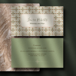 Olive Terracotta Mediterranean Tile Business Card