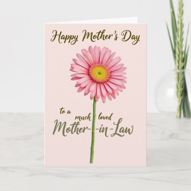 Olive Text Mothers Day Card (Front)