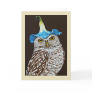 Olive the burrowing owl card
