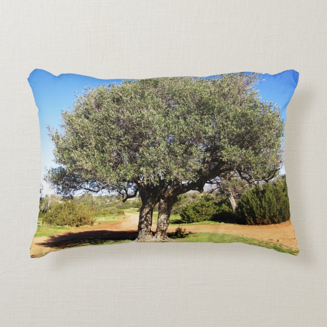 Olive Tree Accent Pillow (Front)