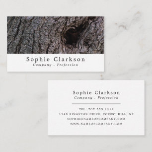 Olive Tree Bark Wood Effect, Rustic Business Card