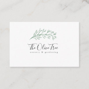 Olive tree branch business card