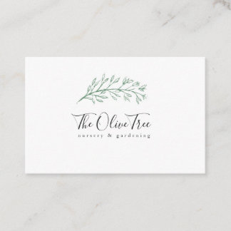 Olive tree branch business card