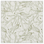 Olive tree classical trendy leaves pattern fabric