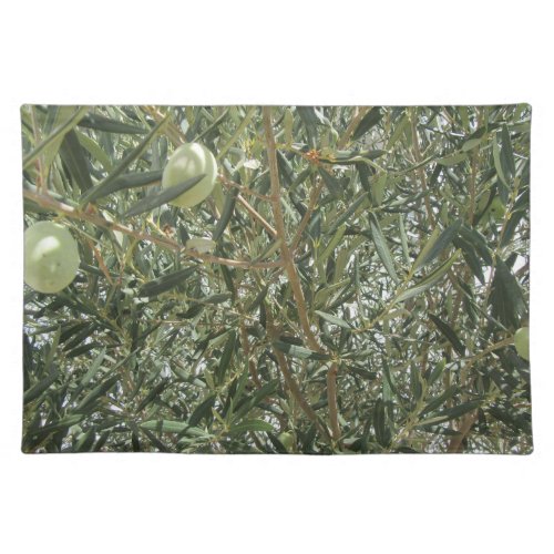 Olive Tree Leaves Cloth Placemat