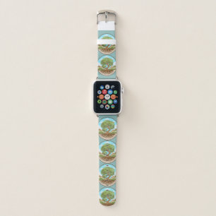 Olive tree Peace symbol in a free Palestine Land Apple Watch Band