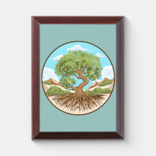 Olive tree Peace symbol in a free Palestine Land Award Plaque